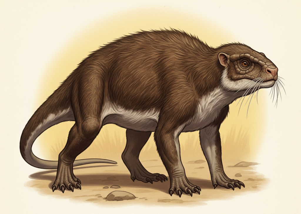 A possible look of an ancient Synapsid. As the skin samples have not reached us, we could only speculate about it's look.  